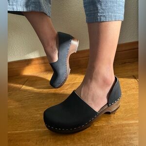Sandgrens Brett wooden clog size 37